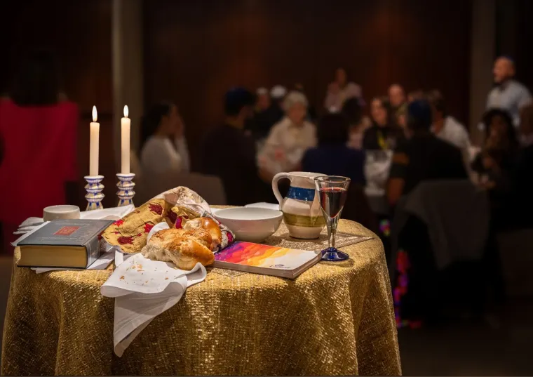Montaje de mesa para una celebración